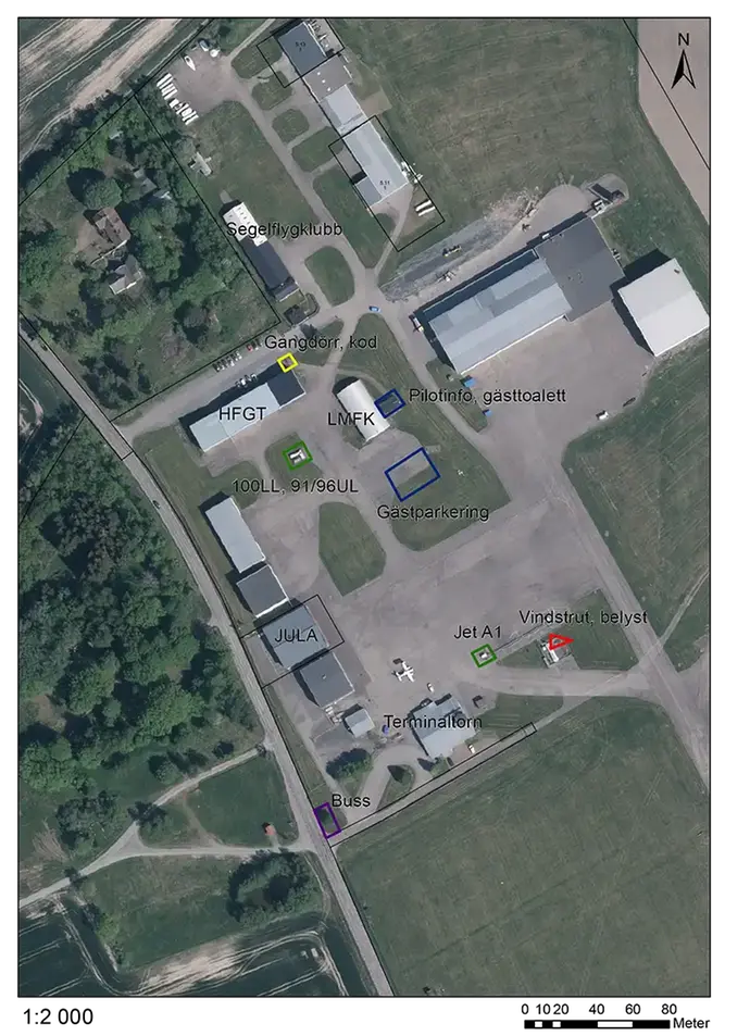 Karta över flygplats